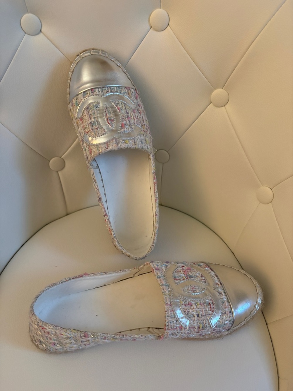 CHANEL Multicolor Tweed Flats - Picture 4 of 6